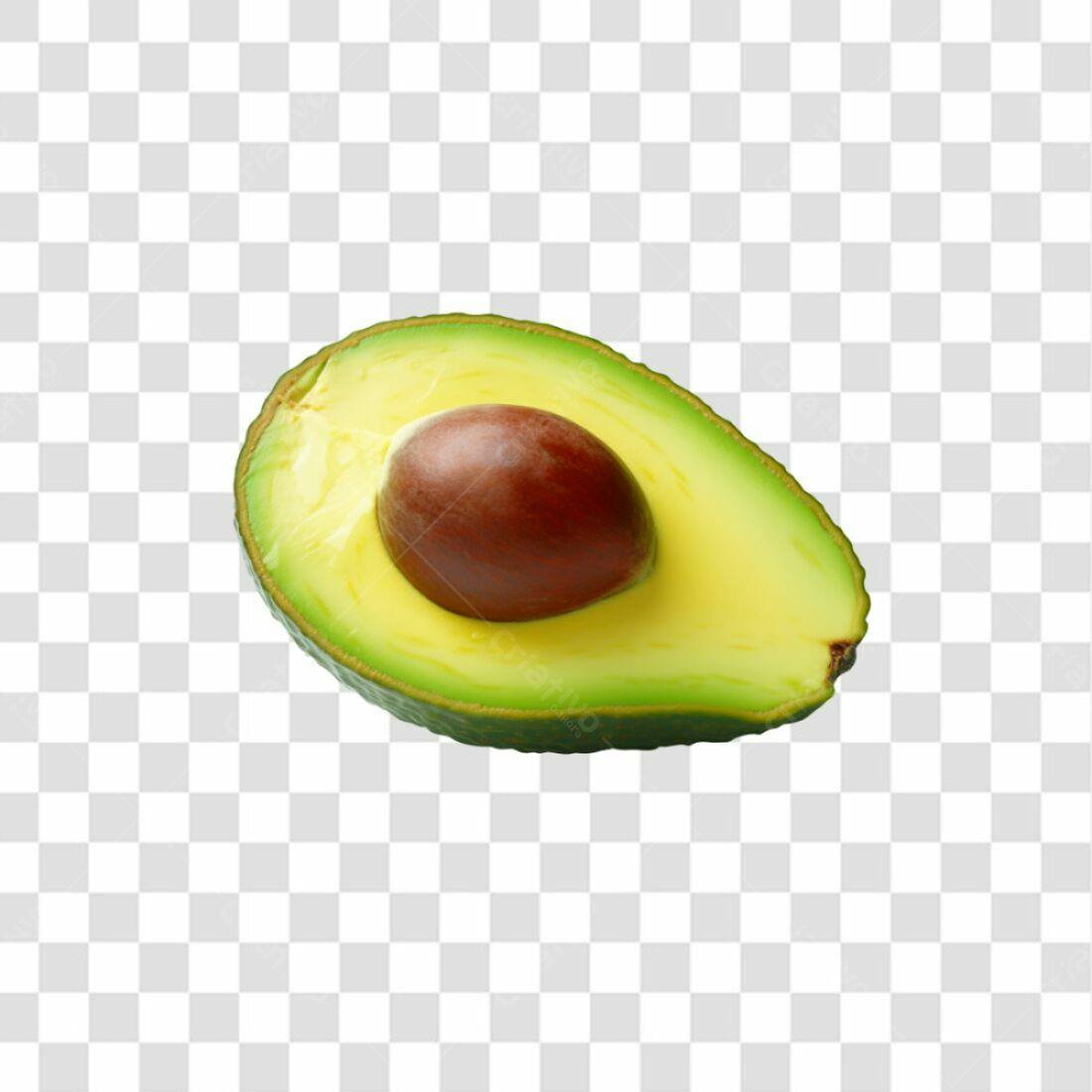 Icone Abacate Metade PNG com fundo transparente