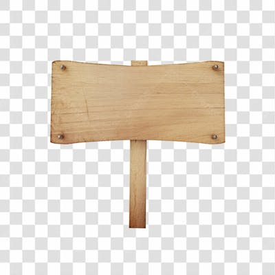 Baixe De Graça Placa De Madeira 3D Objeto Em Fundo Transparente (11)