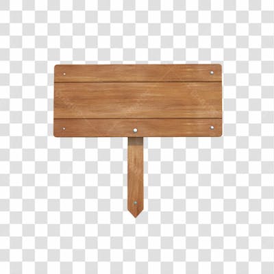 Baixe De Graça Placa De Madeira 3D Objeto Em Fundo Transparente (14)