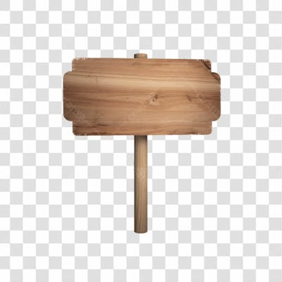 Baixe De Graça Placa De Madeira 3D Objeto Em Fundo Transparente (16)