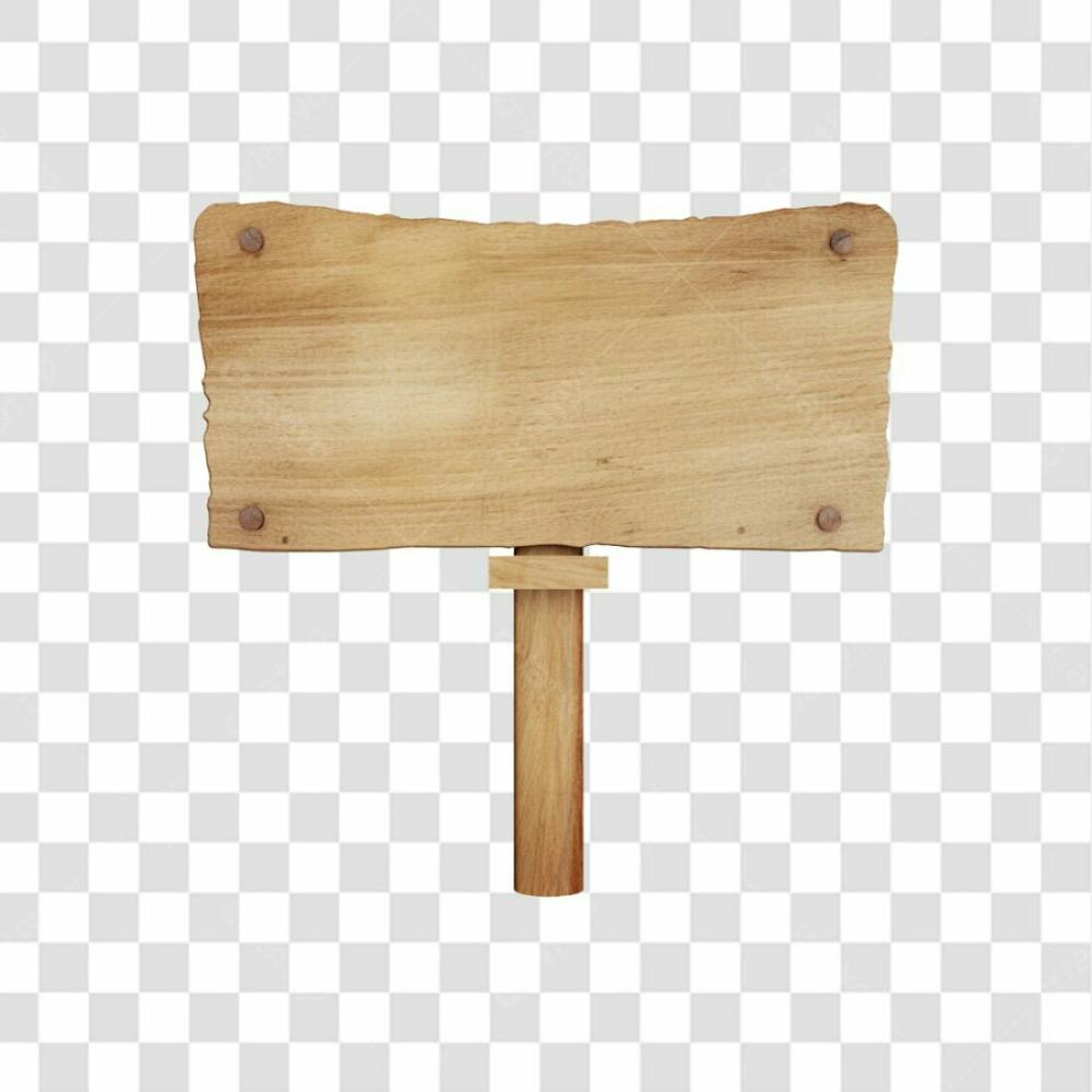 Baixe De Graça Placa De Madeira 3D Objeto Em Fundo Transparente (17)