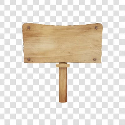Baixe De Graça Placa De Madeira 3D Objeto Em Fundo Transparente (17)