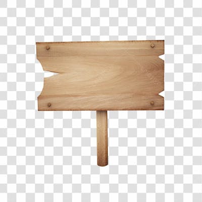 Baixe De Graça Placa De Madeira 3D Objeto Em Fundo Transparente (18)