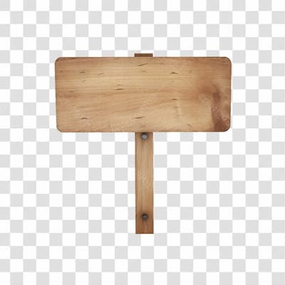 Baixe De Graça Placa De Madeira 3D Objeto Em Fundo Transparente (21)