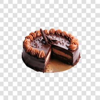 Bolo de chocolate delicioso perfeito para composição imagem sem fundo em png