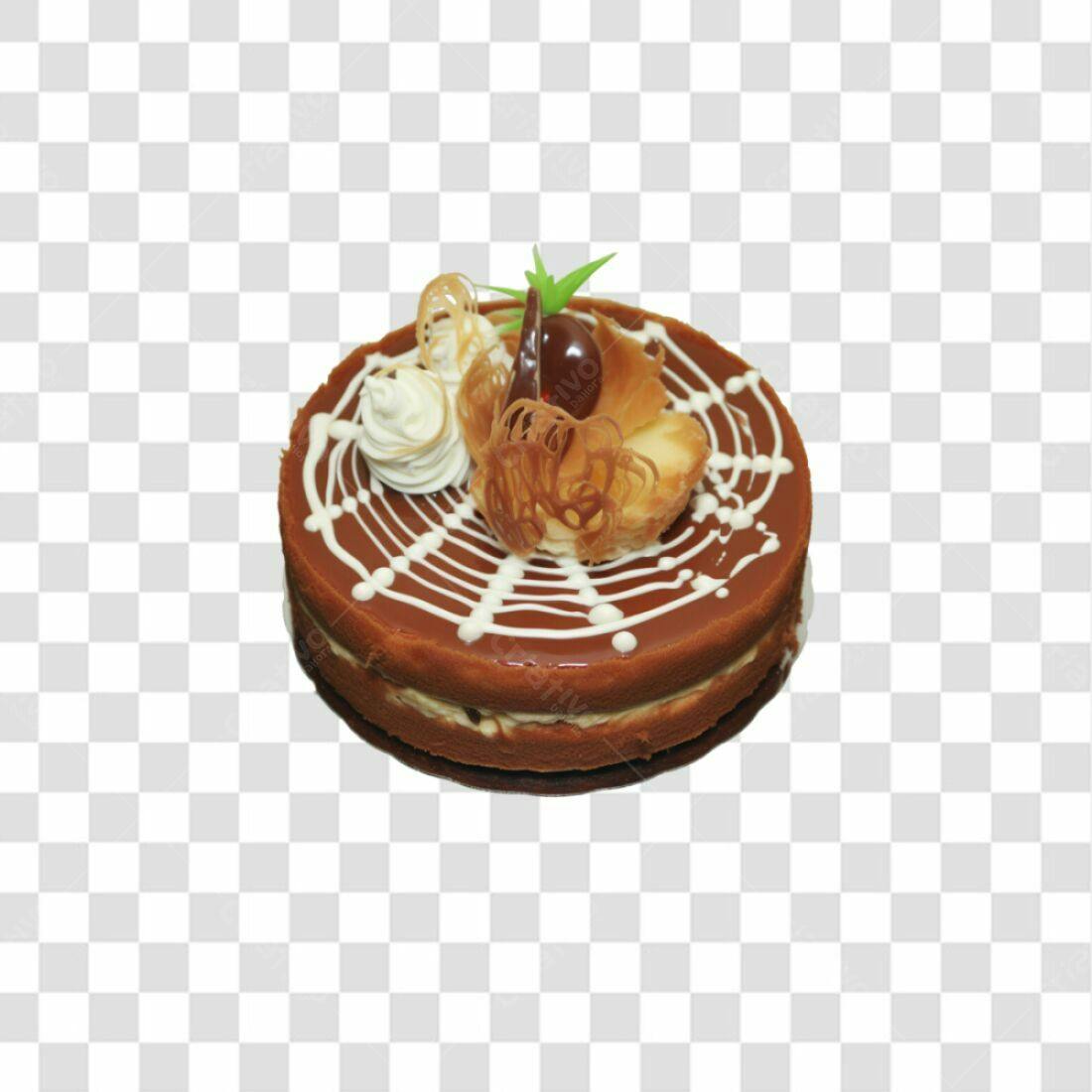 Imagem Bolo Marrom decoração PNG com fundo transparente