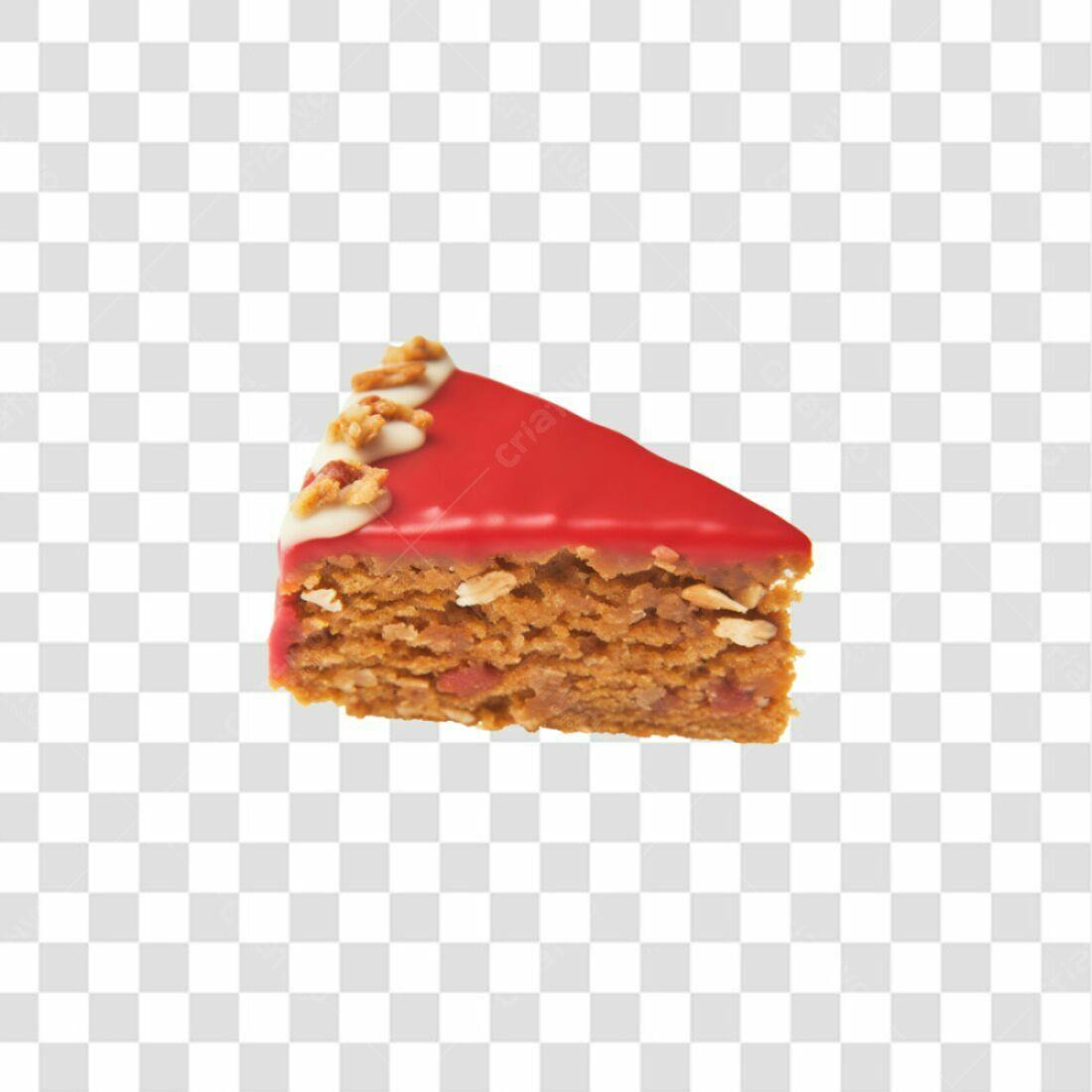 Imagem PNG Bolo Vermelho com Nozes fundo transparente