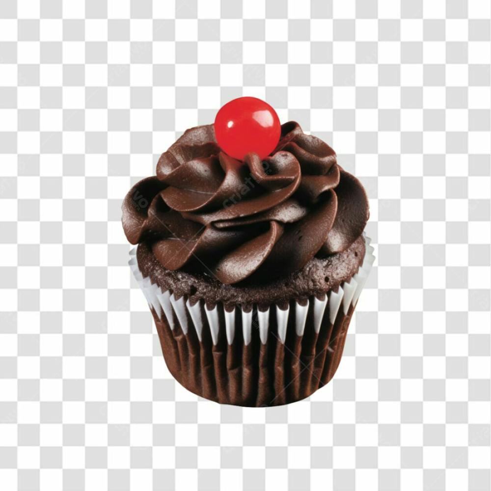 Cupcake De Chocolate Delicioso Perfeito Para Composição Imagem Sem Fundo Em Png (43)