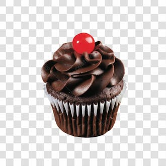 Cupcake de chocolate delicioso perfeito para composição imagem sem fundo em png