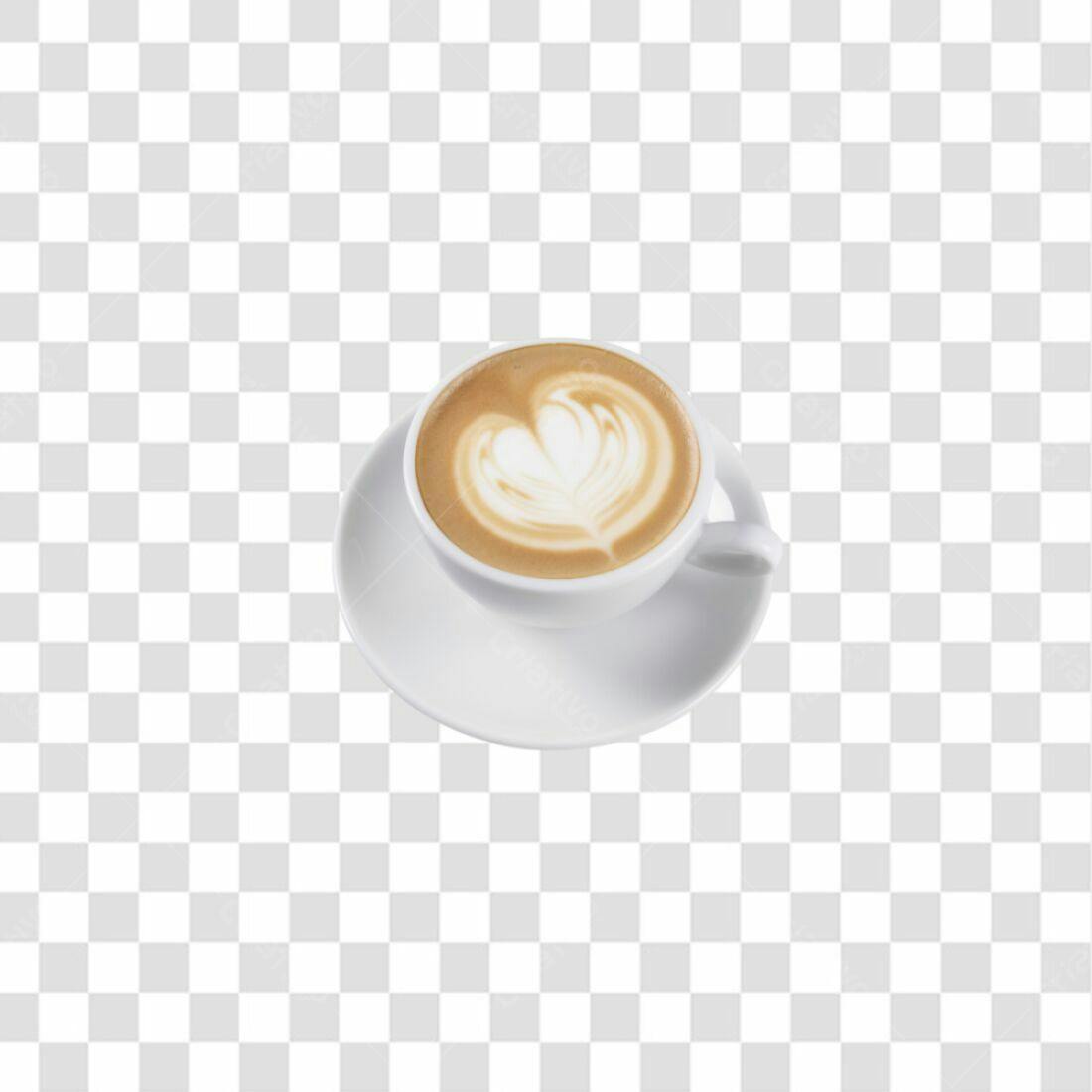Icone Café com Arte na Espuma PNG com fundo transparente
