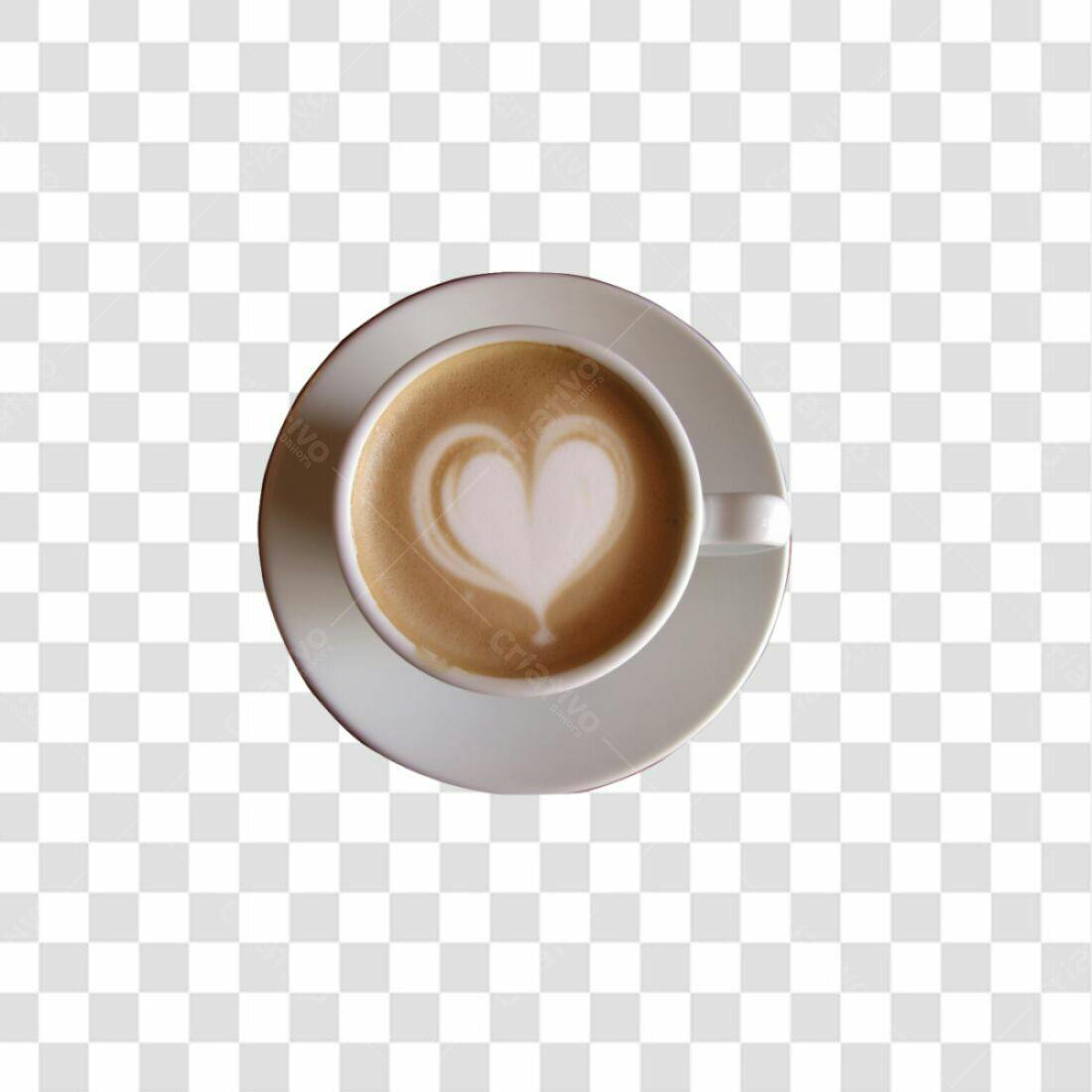Icone Café com Arte na Espuma PNG com fundo transparente