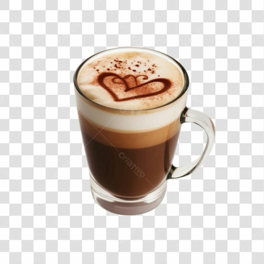 Icone Café com desenho de coração PNG com fundo transparente