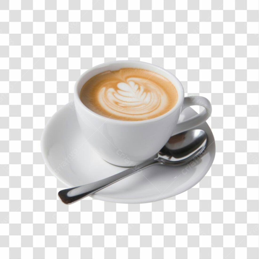 Icone Café com Arte na Espuma PNG com fundo transparente
