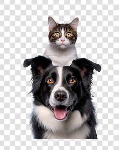Gato E Cachorro Imagem Comercial Png Transparente