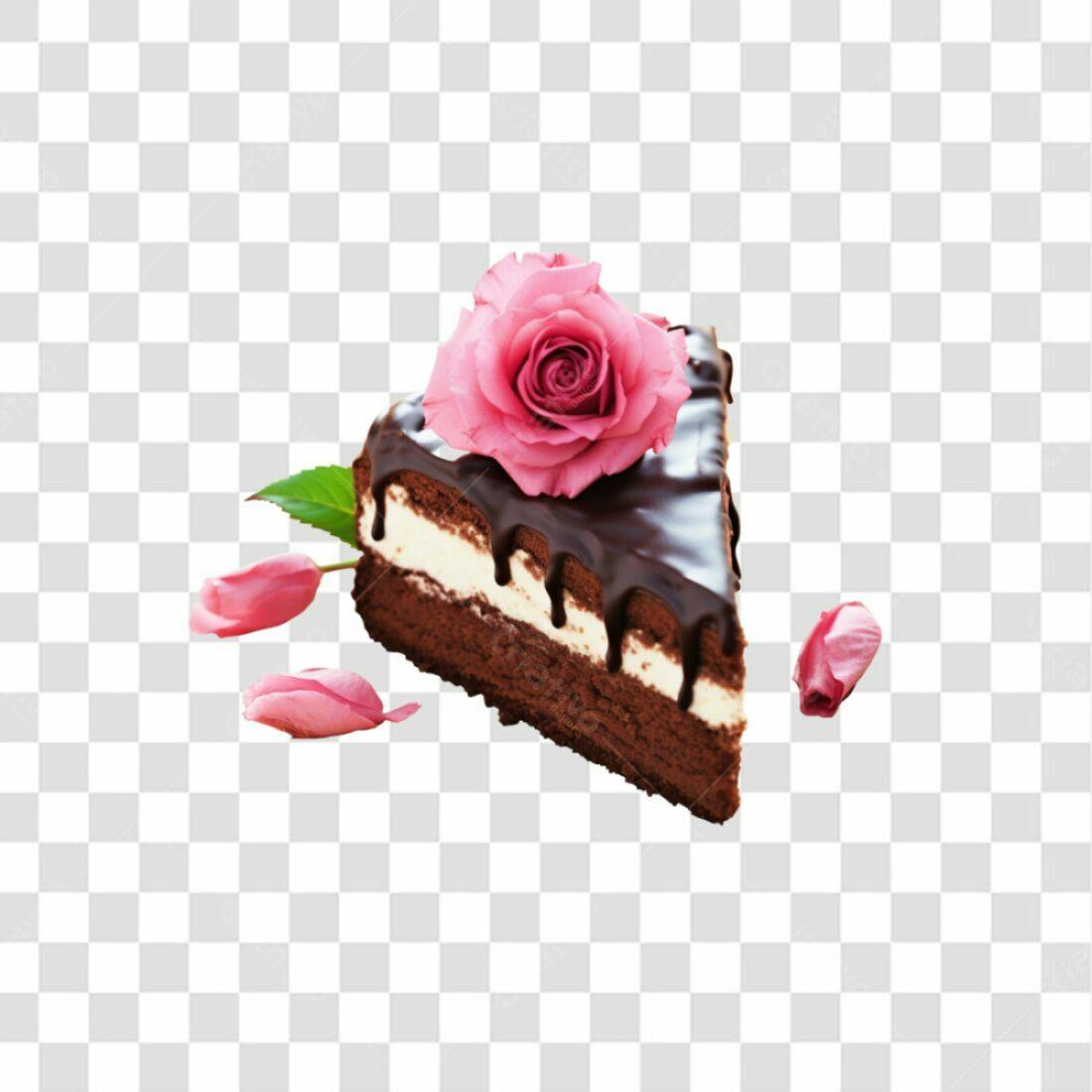 Imagem Bolo Chocolate Rosa PNG com fundo transparente