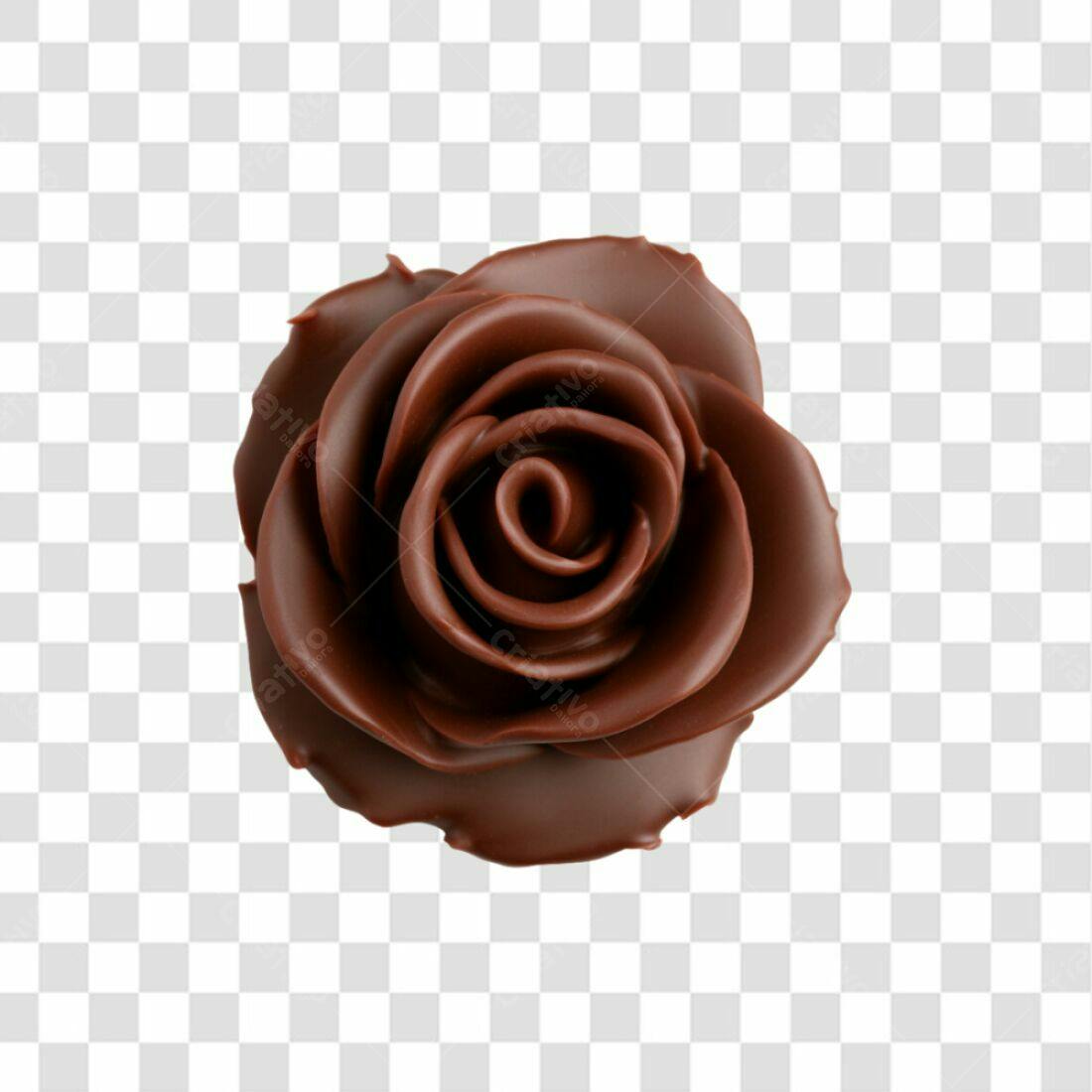 Icone Dia dos Namorados Rosa de Chocolate PNG com fundo transparente
