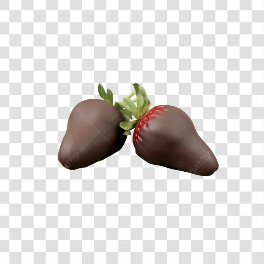 Icone Dia dos Namorados Morangos com Chocolate PNG com fundo transparente