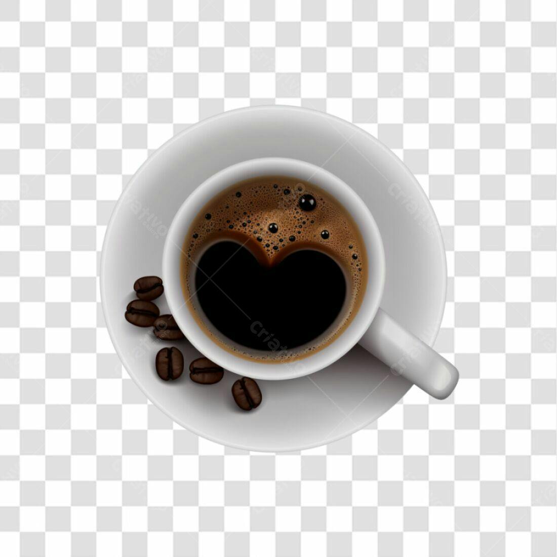 Icone Café com Coração PNG com fundo transparente