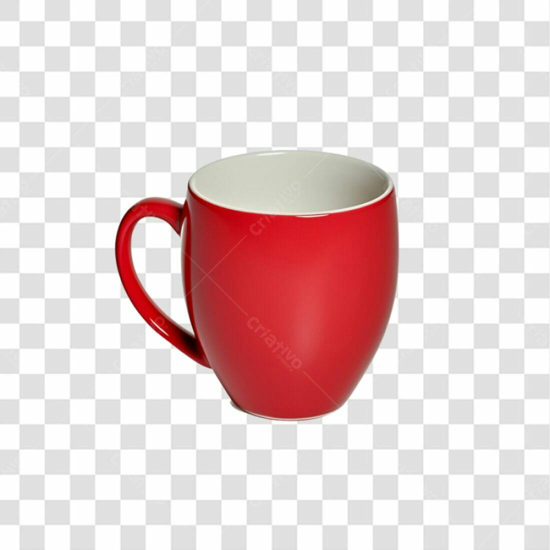 Icone caneca vermelha PNG com fundo transparente