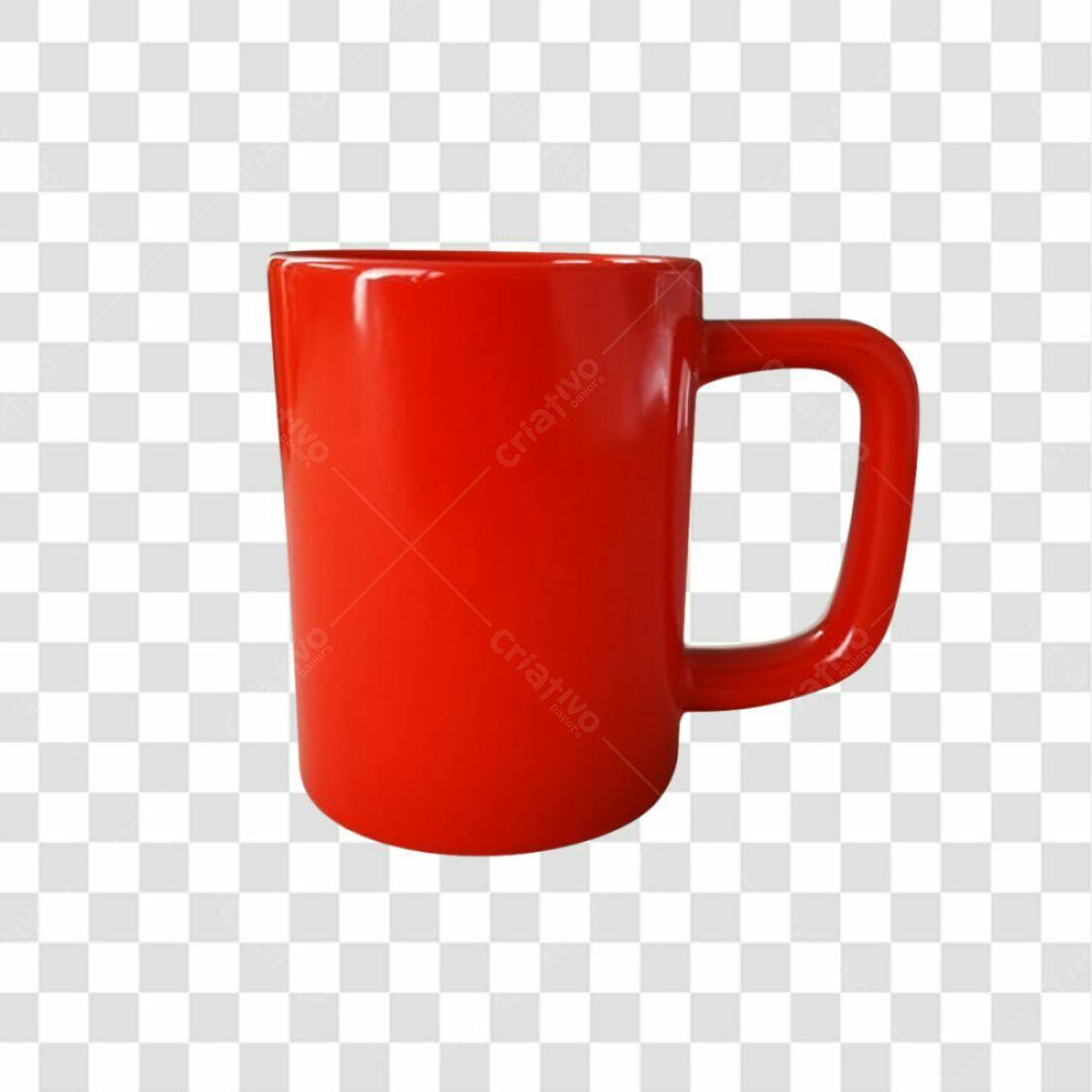 Icone Caneca Vermelha PNG com fundo transparente