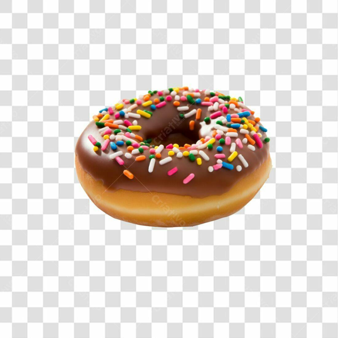 Icone Donut com cobertura de chocolate PNG com fundo transparente