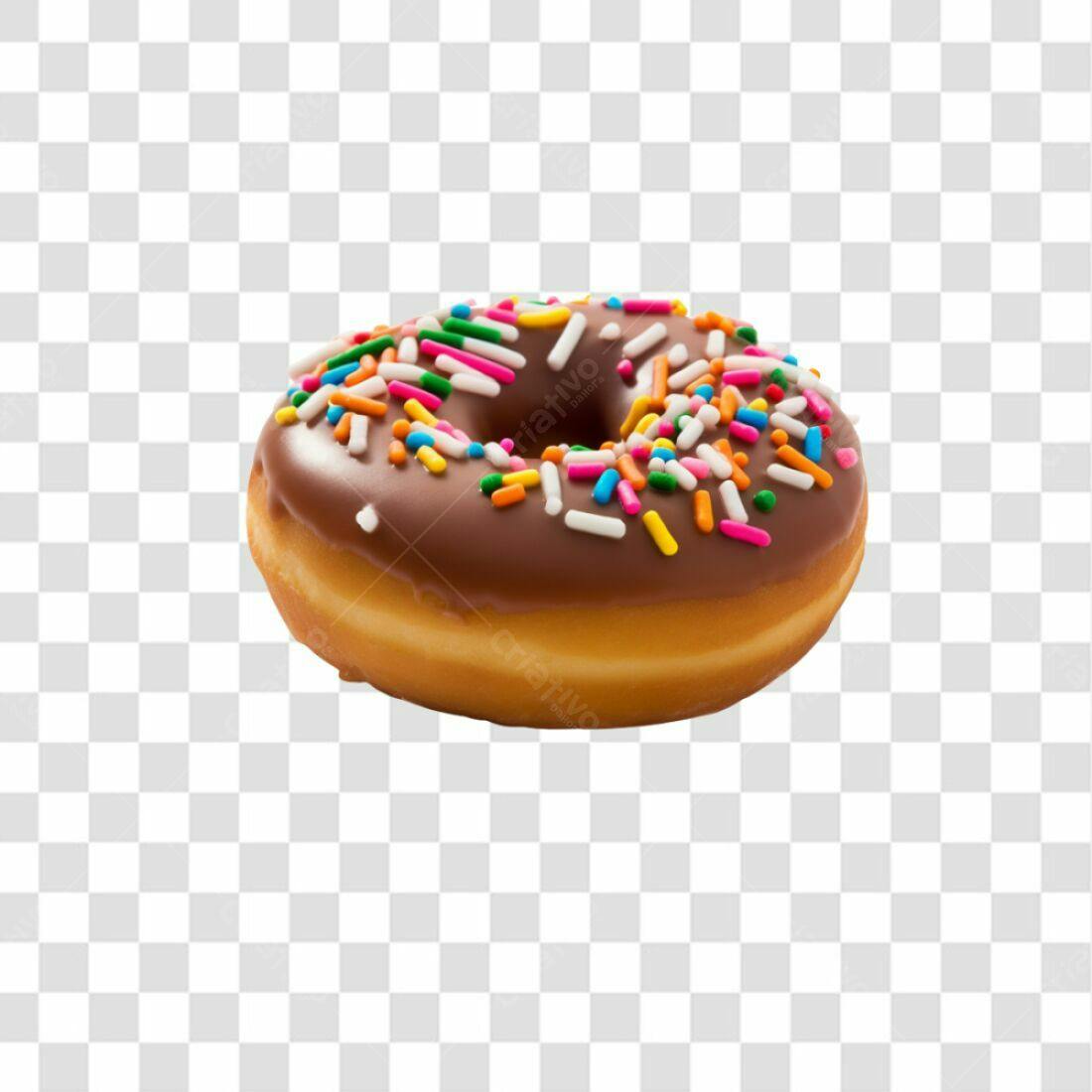 Icone Donut Chocolate PNG com fundo transparente