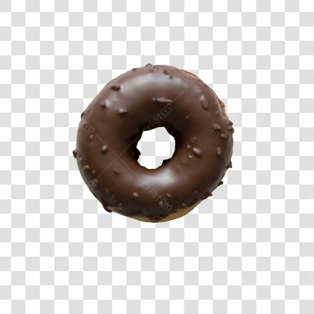 Icone Donut Chocolate PNG com fundo transparente