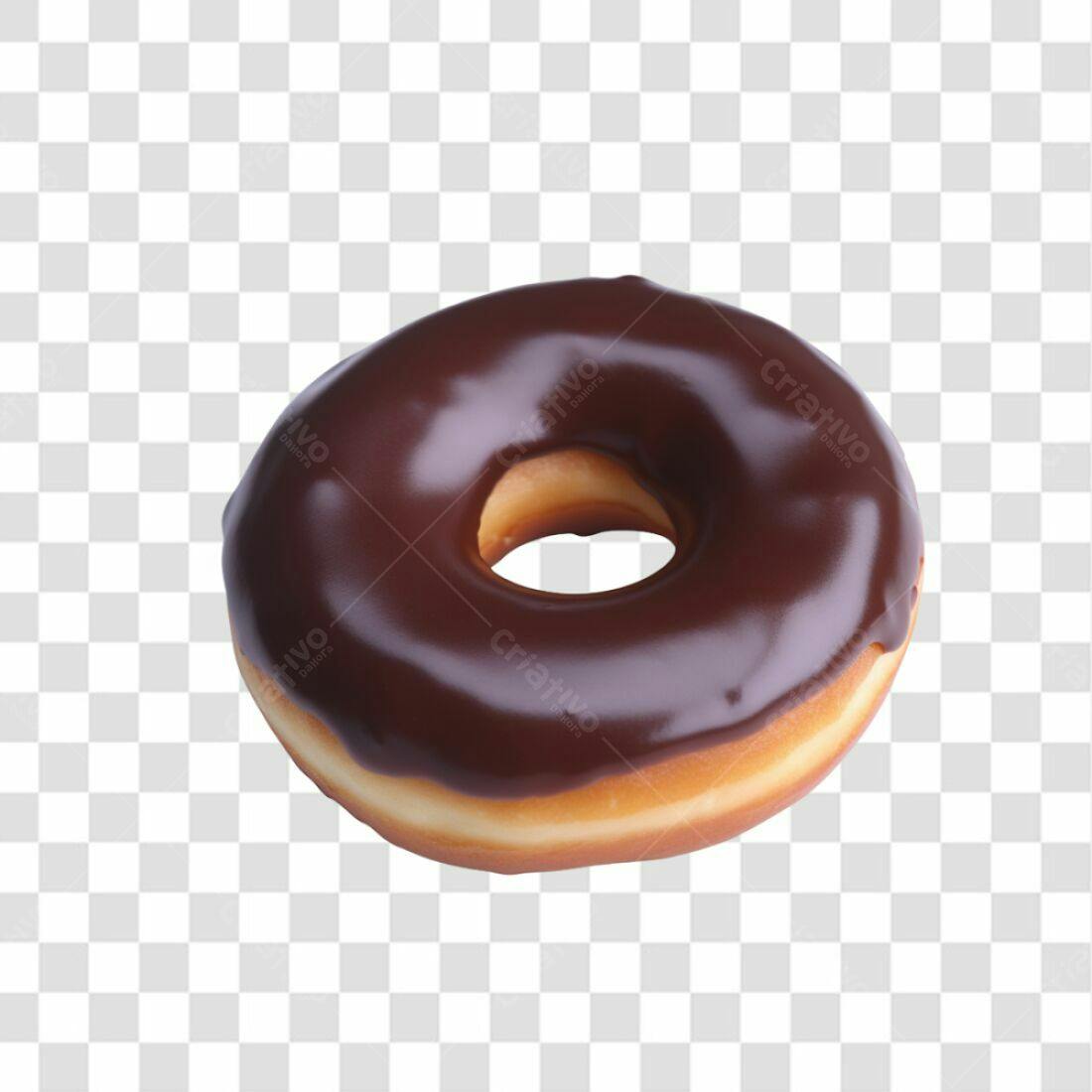 Icone Donut Chocolate PNG com fundo transparente