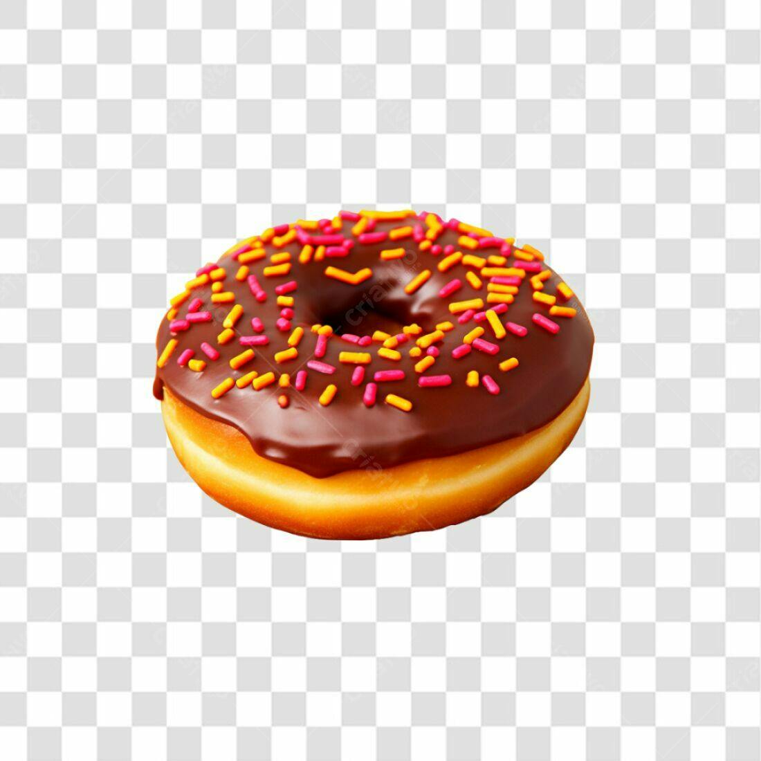 Icone Donut Chocolate PNG com fundo transparente