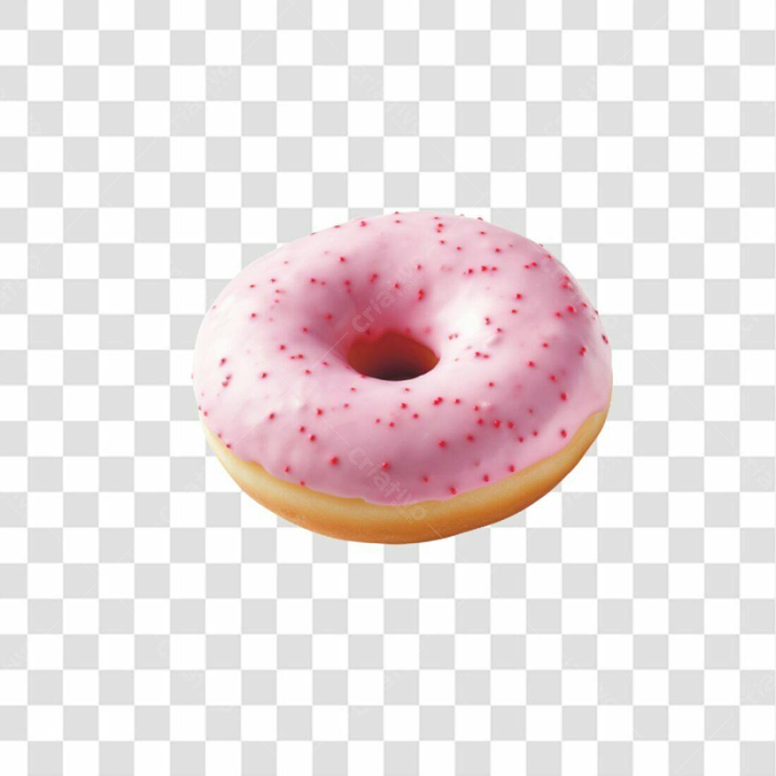 Icone Donut Rosa PNG com fundo transparente