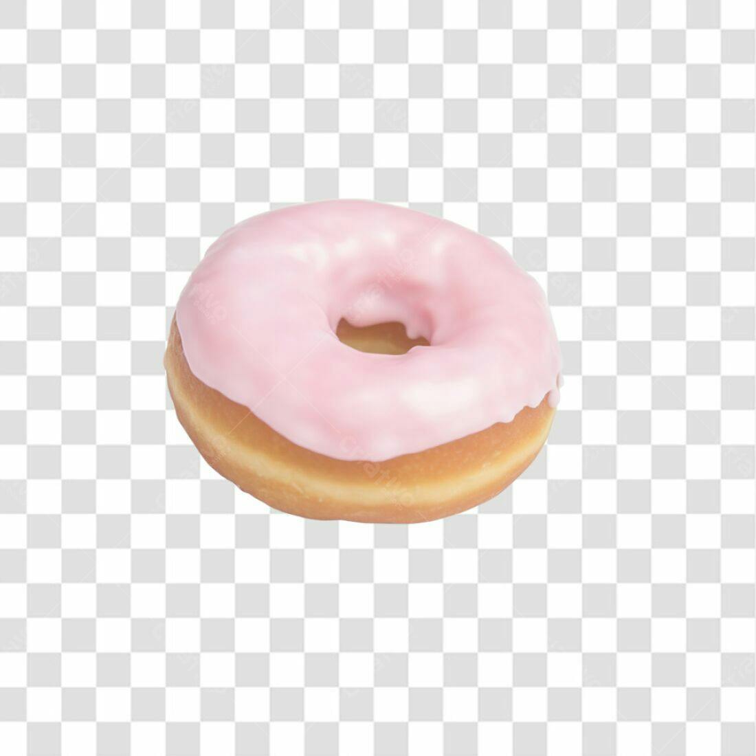 Icone Donut Rosa PNG com fundo transparente