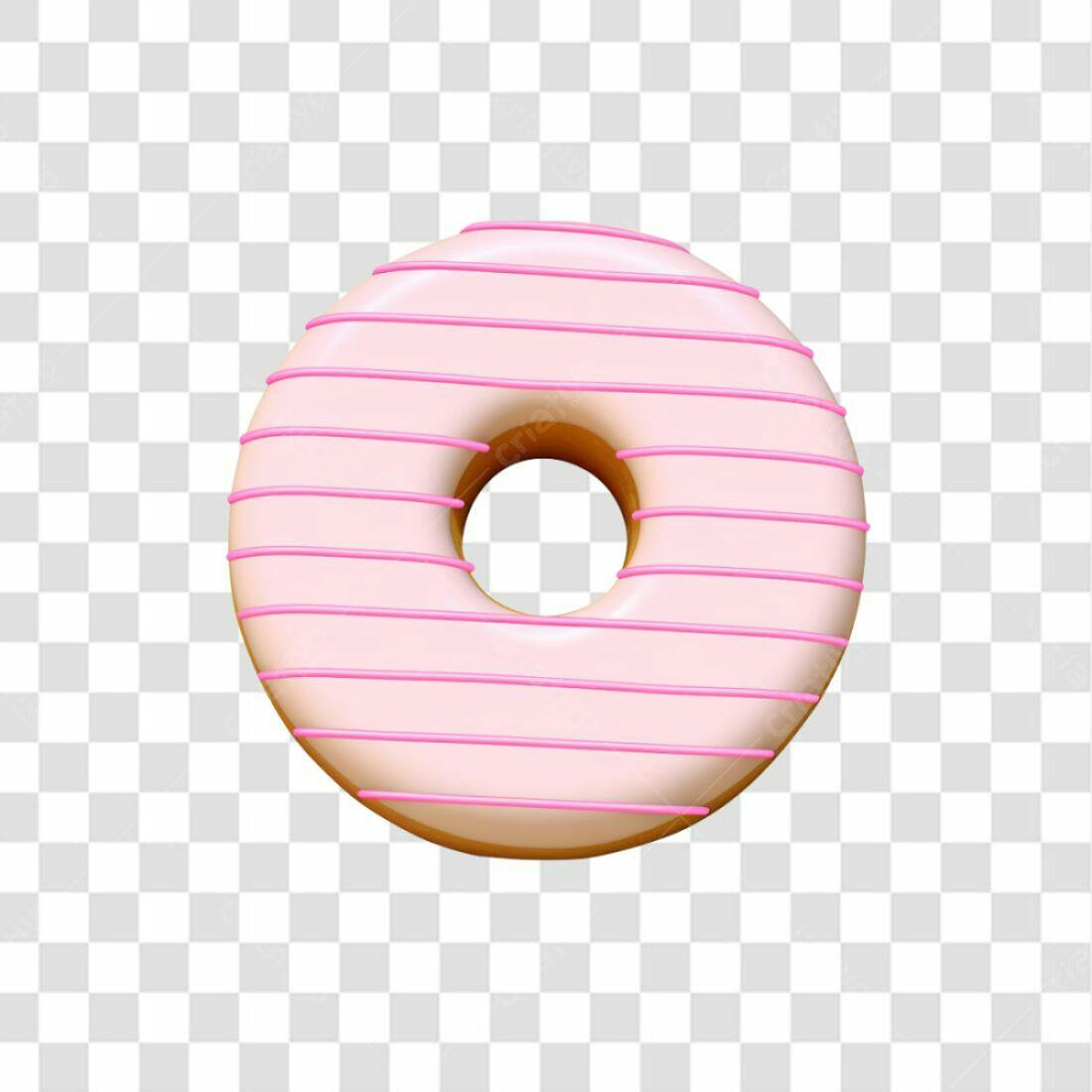 Icone Donut Rosa PNG com fundo transparente