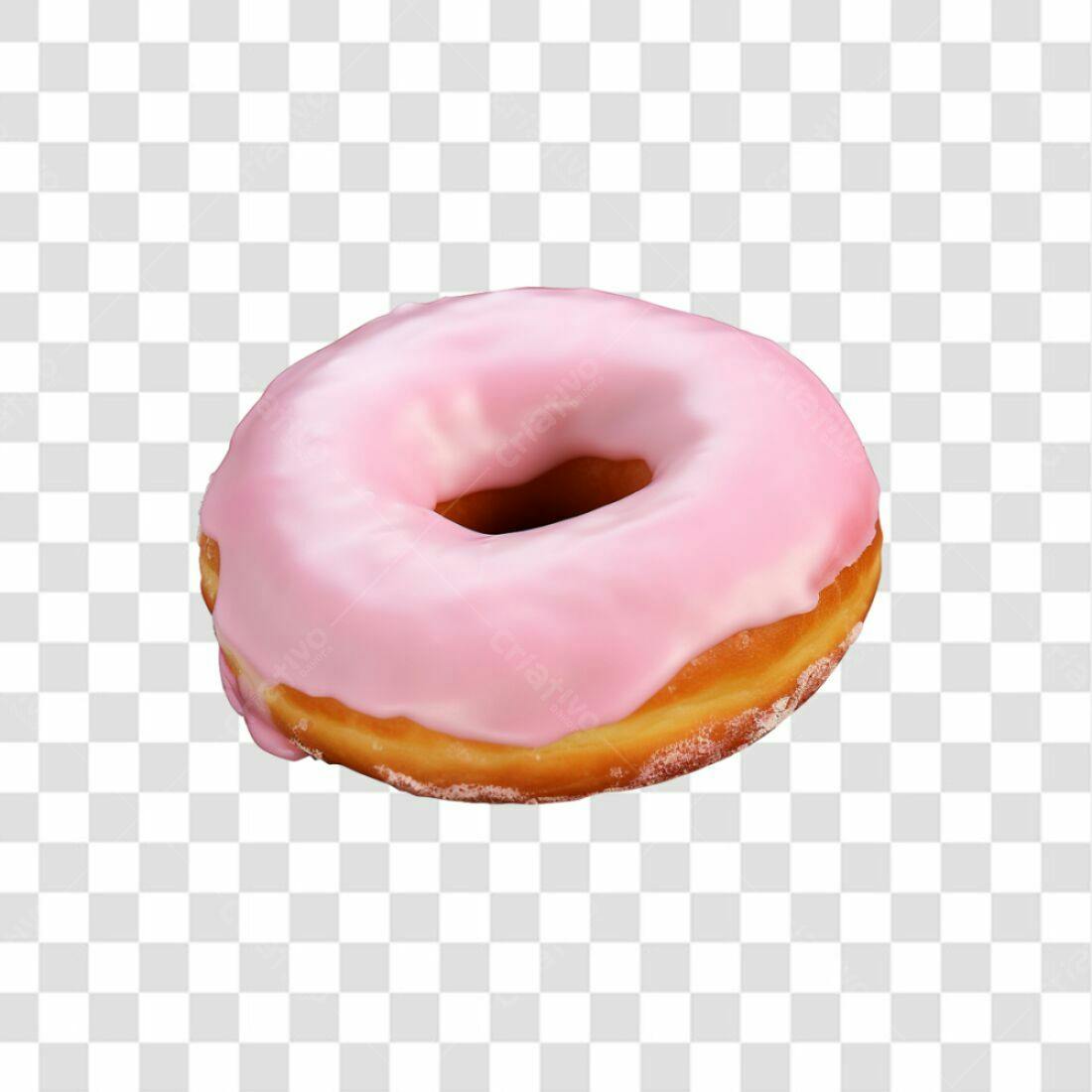 Icone Donut Rosa PNG com fundo transparente