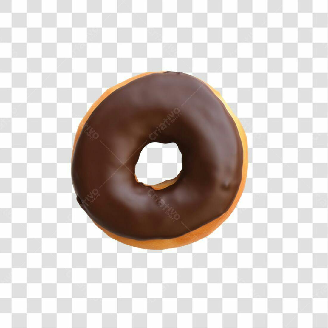 Icone Donut Chocolate PNG com fundo transparente