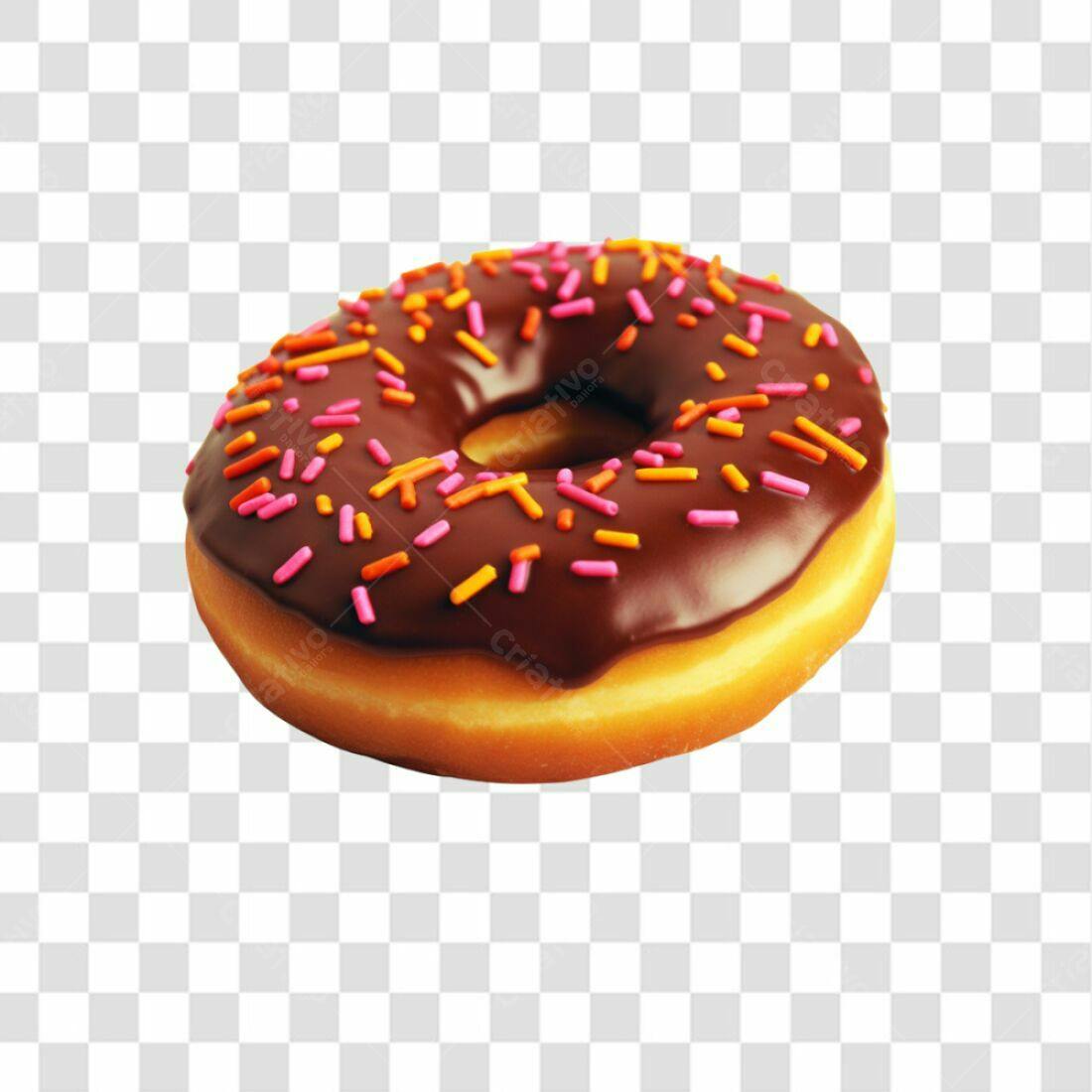 Icone Donut Chocolate PNG com fundo transparente