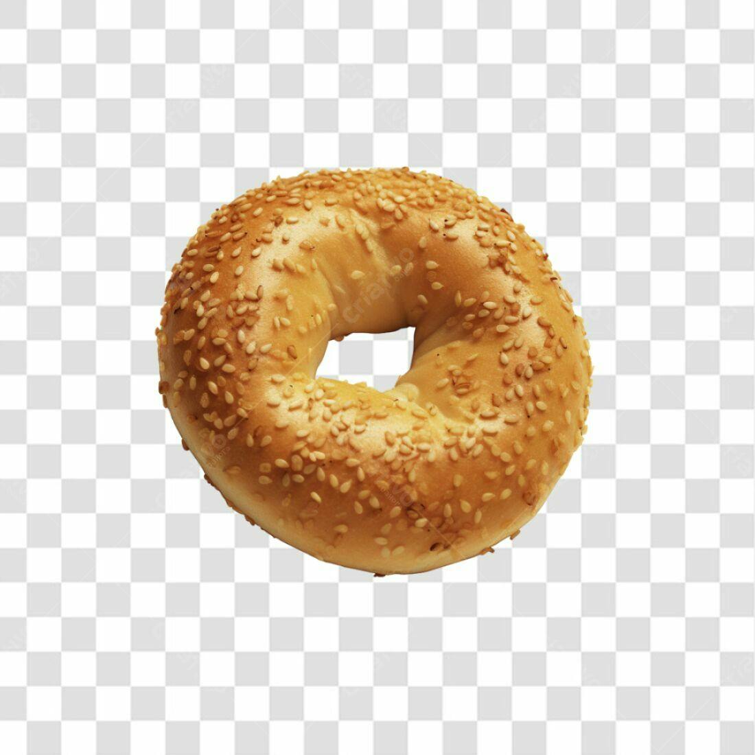Icone de Bagel com gergelim PNG com fundo transparente