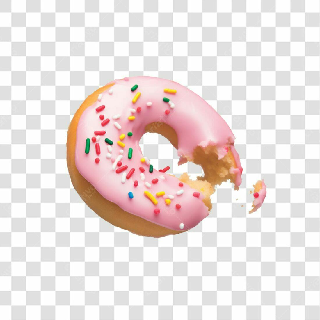 Icone Donut Rosa PNG com fundo transparente