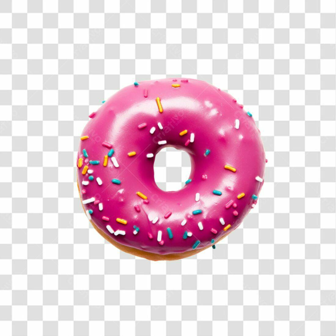 Icone Donut Rosa PNG com fundo transparente