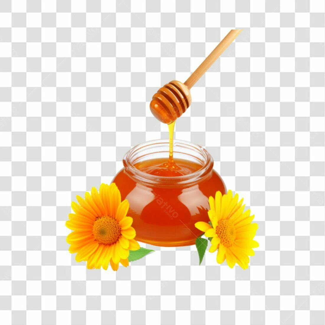 Icone Mel com Flores PNG com fundo transparente