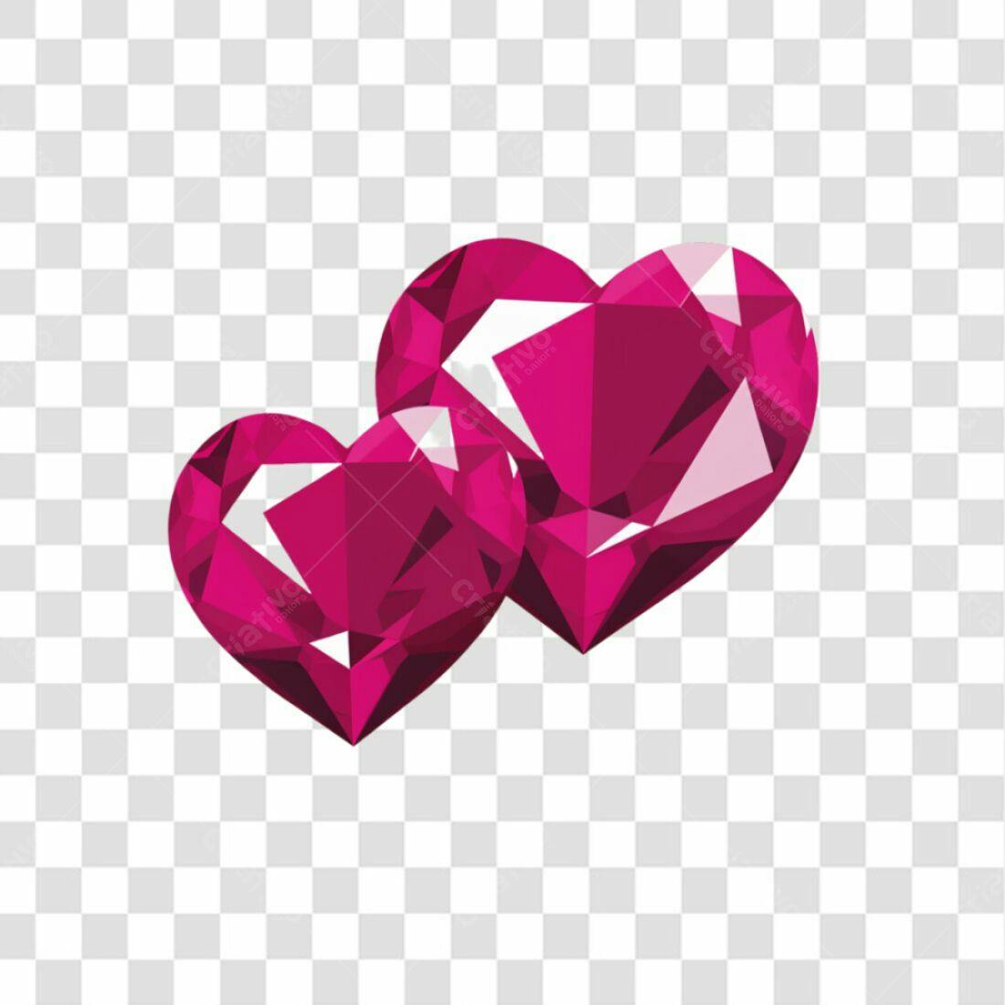 Icone Dia dos Namorados Corações Rosa PNG com fundo transparente