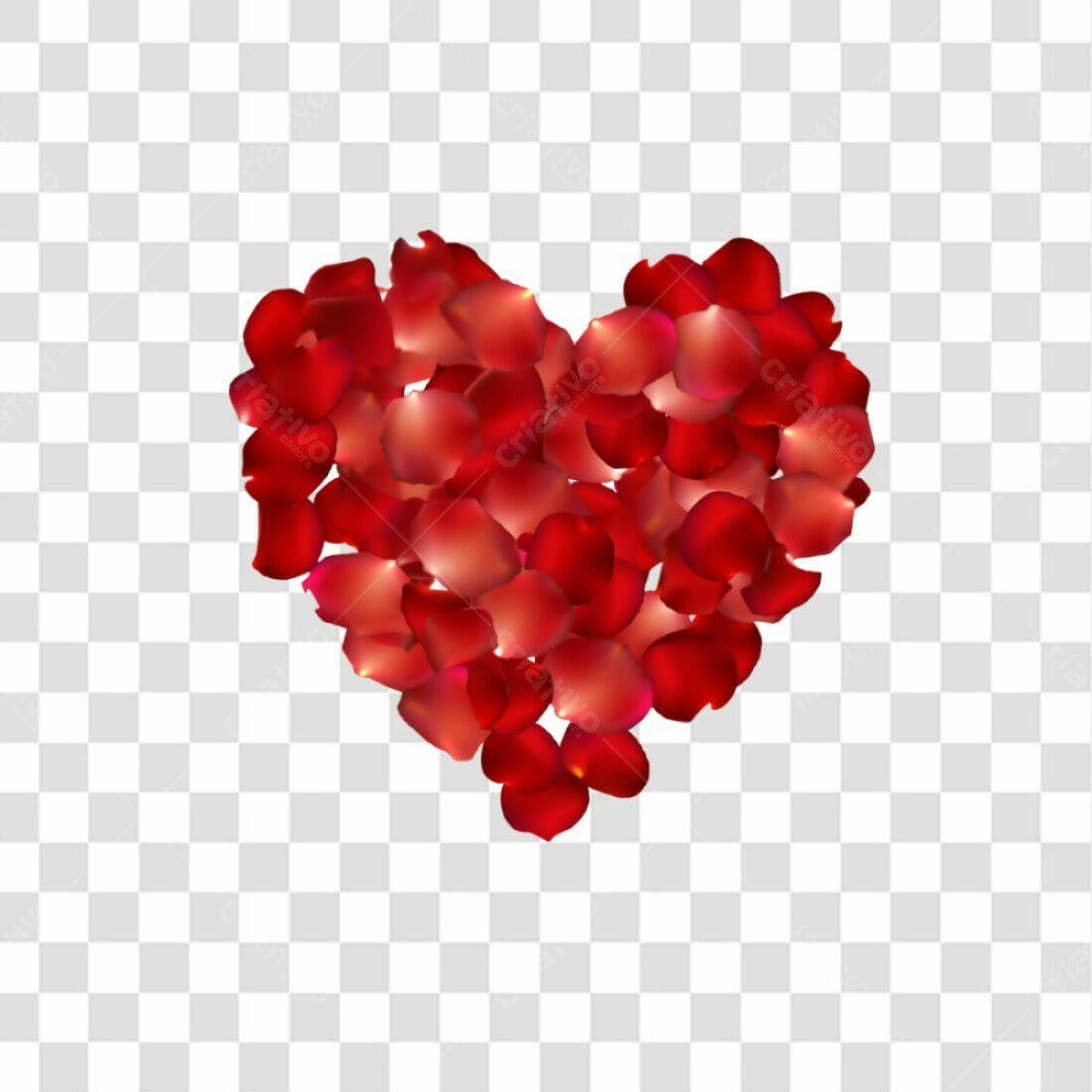Icone Dia dos Namorados pétalas de rosas PNG com fundo transparente