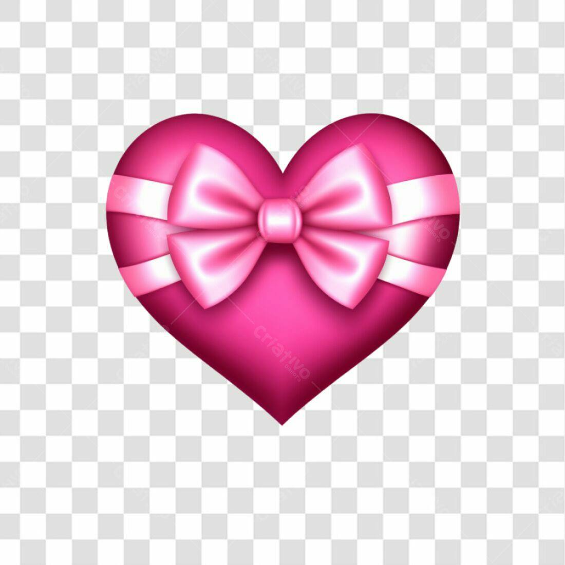 Icone Dia dos Namorados Coração Rosa PNG com fundo transparente
