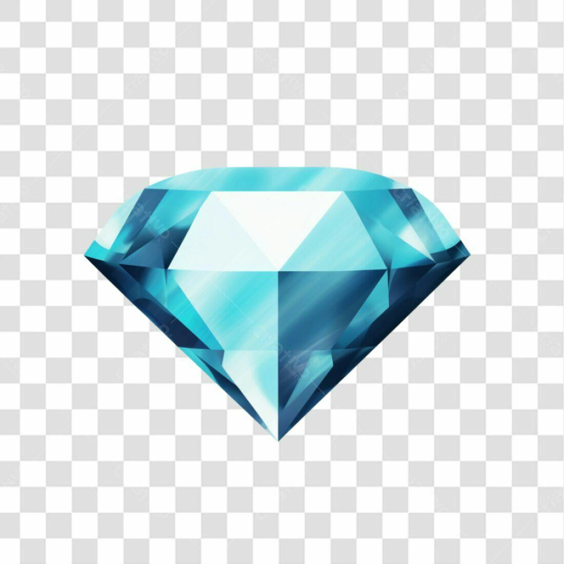 Icone Diamante Azul PNG com fundo transparente
