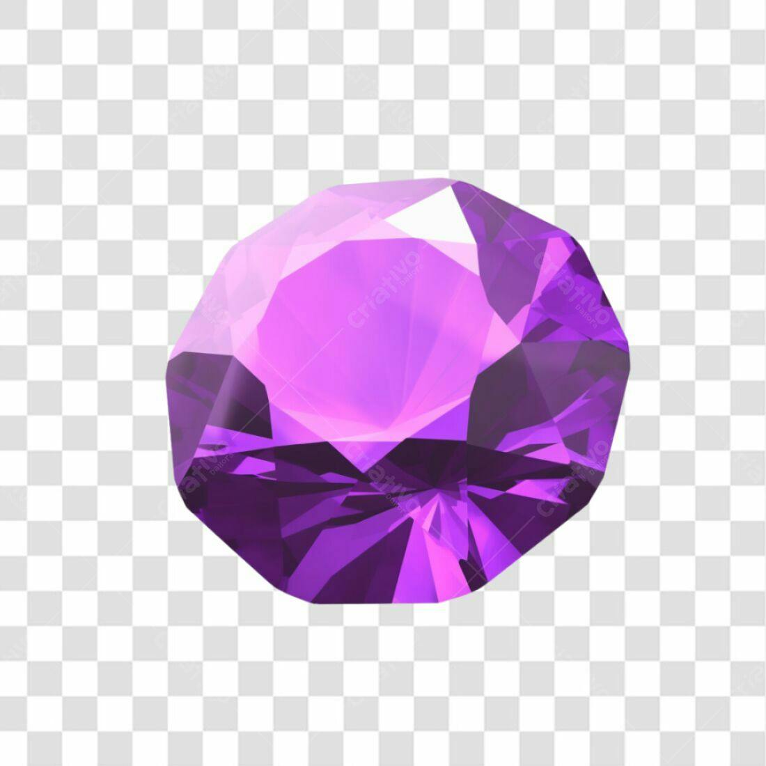Icone Ametista Roxa PNG com fundo transparente