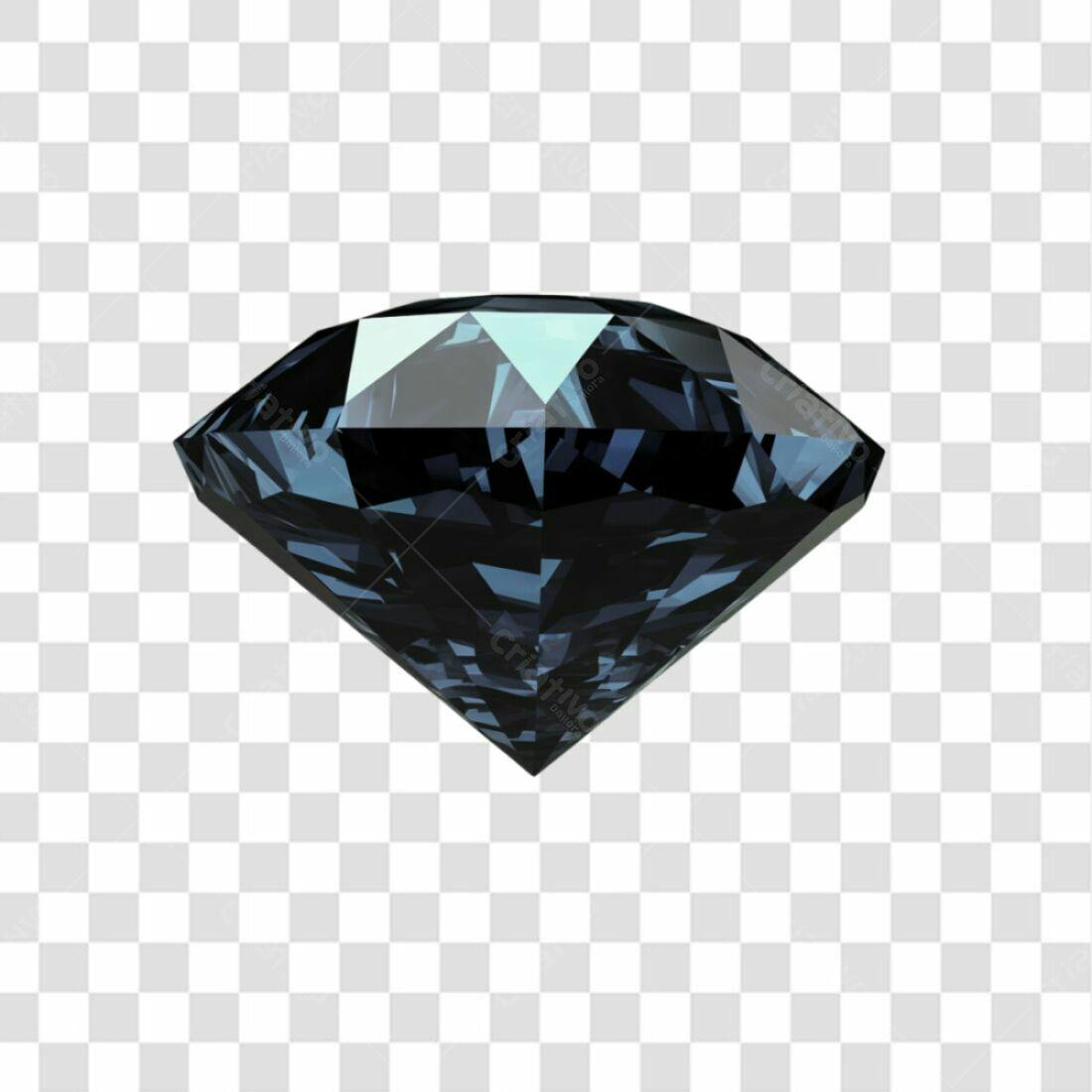 Icone Diamante Negro PNG com fundo transparente