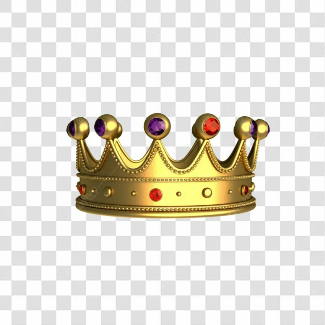 Icone Coroa Real Ouro PNG com fundo transparente