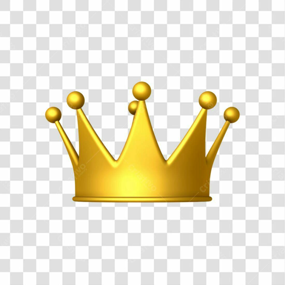 Icone Coroa Ouro PNG com fundo transparente