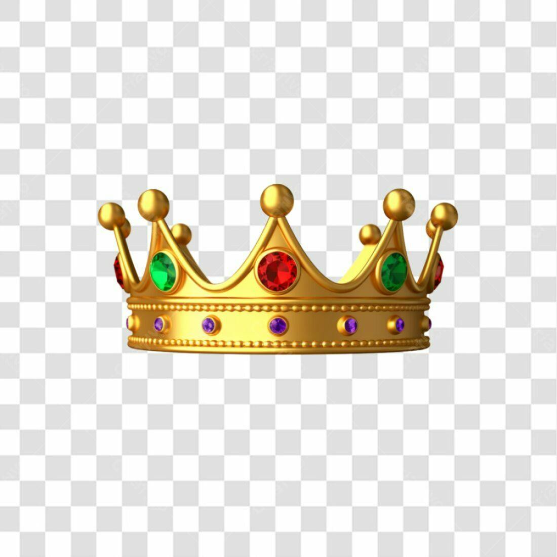 Icone Coroa Real Ouro Joias PNG com fundo transparente