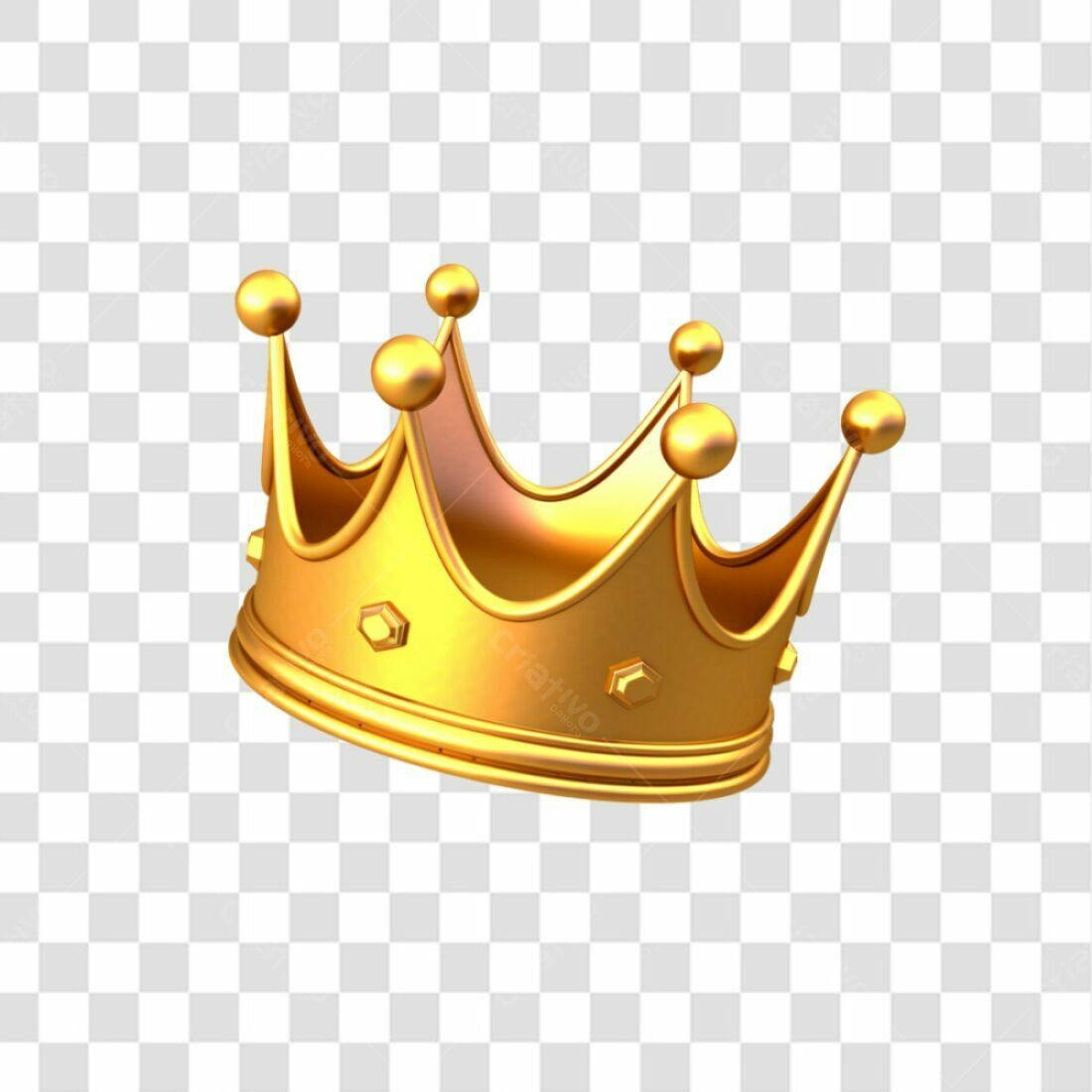 Icone Coroa Ouro PNG com fundo transparente