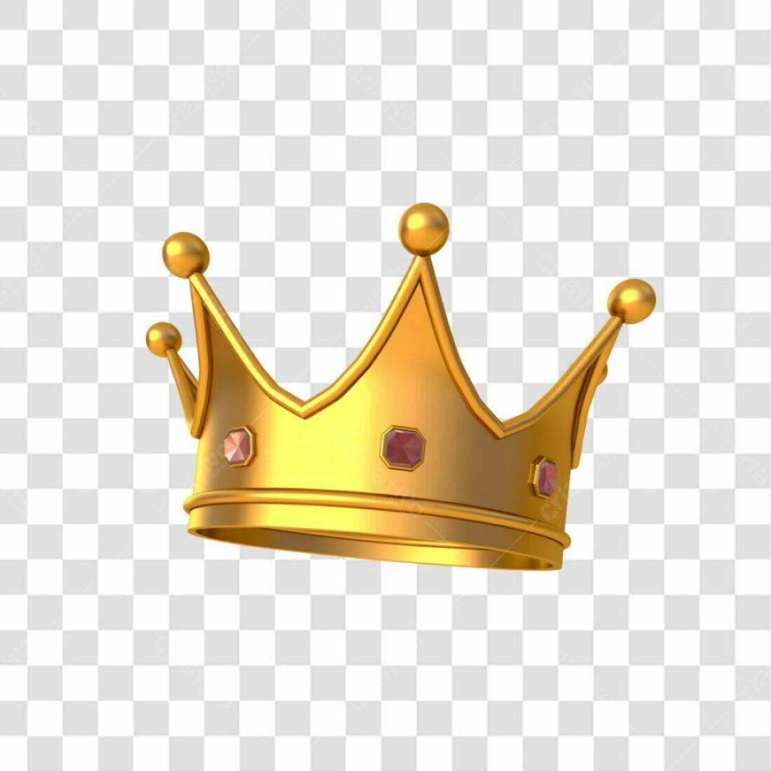 Icone Coroa Real Ouro PNG com fundo transparente